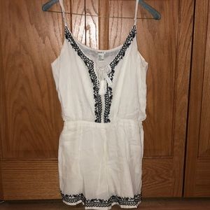 Forever 21 romper with black embroidery